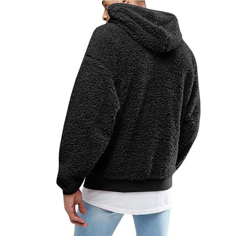 Levin | Herren Kuschelige Teddy-Hoodie | Schwarz