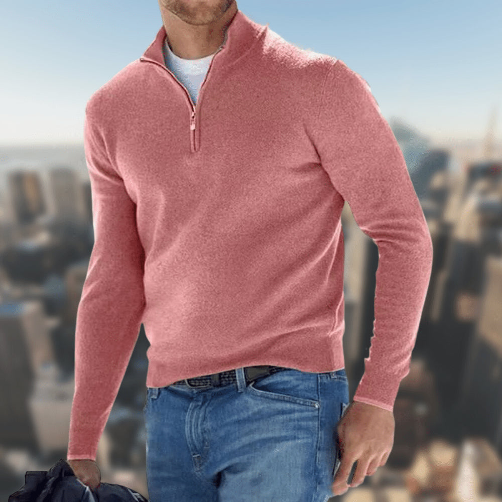 Benjamin – Moderner Pullover Mit Reißverschlusskragen