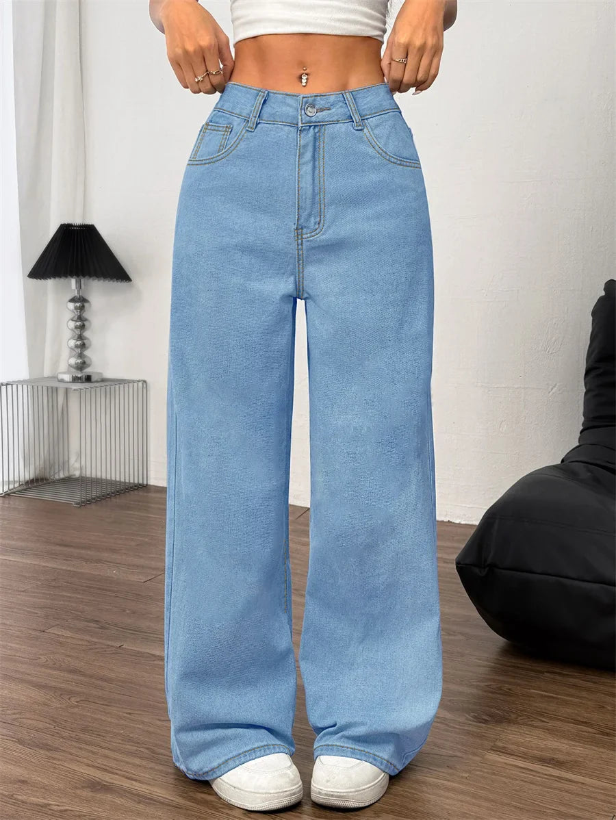 Leipzig | Damen Oversized Jeans | Blau