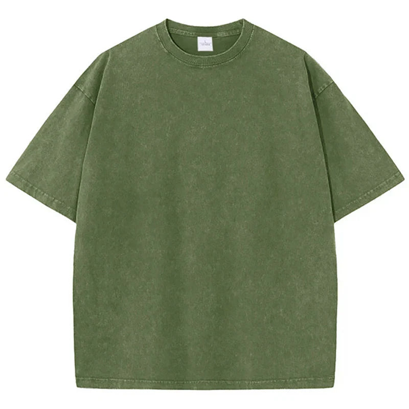 Raya | Damen Oversized Vintage T-Shirt | Dunkelgrün