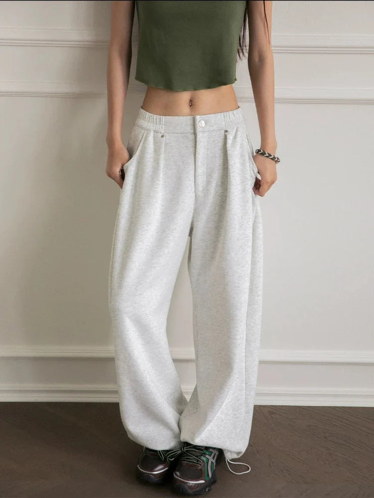 Hamburg | Damen Oversized Sweatpants | Schwarz