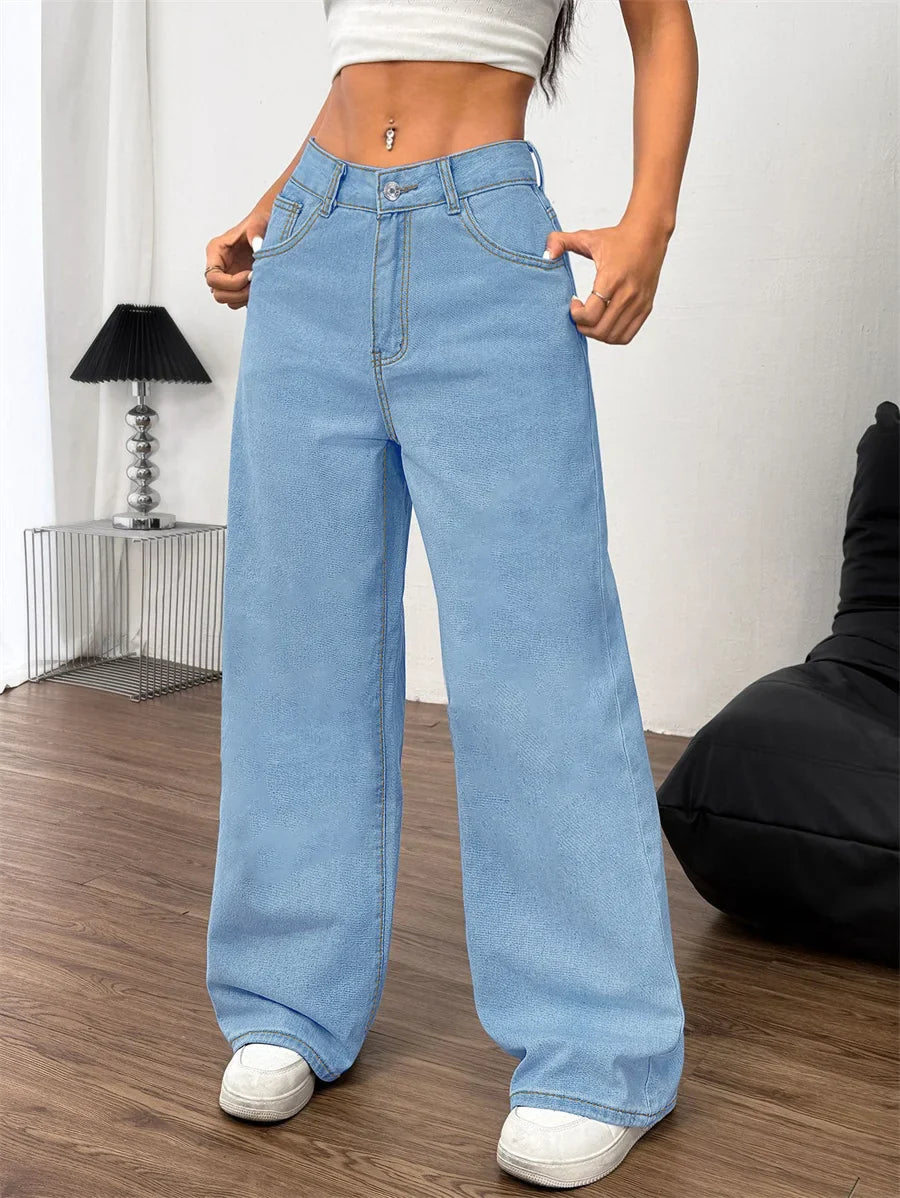 Leipzig | Damen Oversized Jeans | Blau