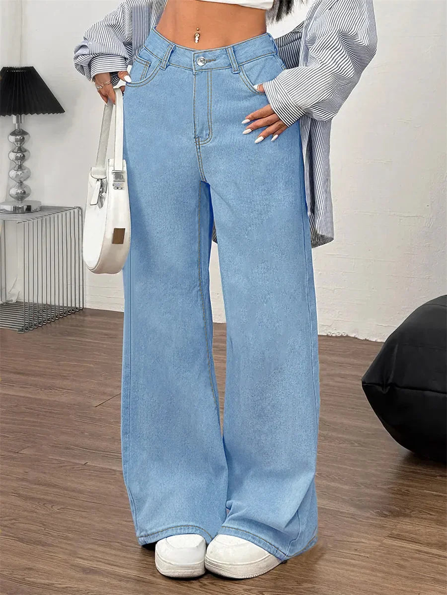 Leipzig | Damen Oversized Jeans | Blau