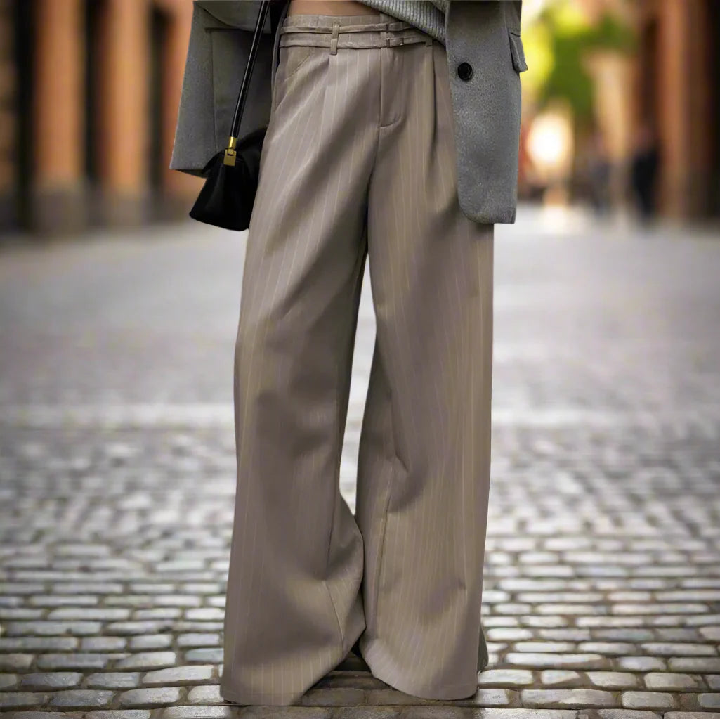 Düsseldorf | Damen Oversized Print-Hose | Khaki