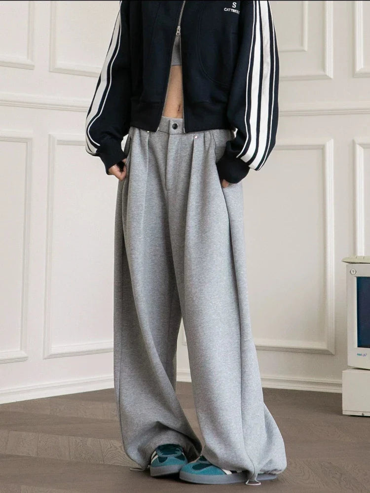 Hamburg | Damen Oversized Sweatpants | Schwarz