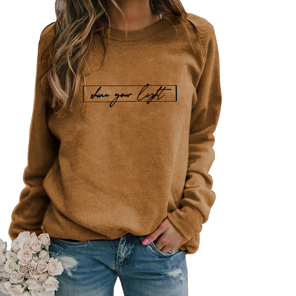 Rundhals-Sweatshirt mit modernem Schriftzug für Damen.